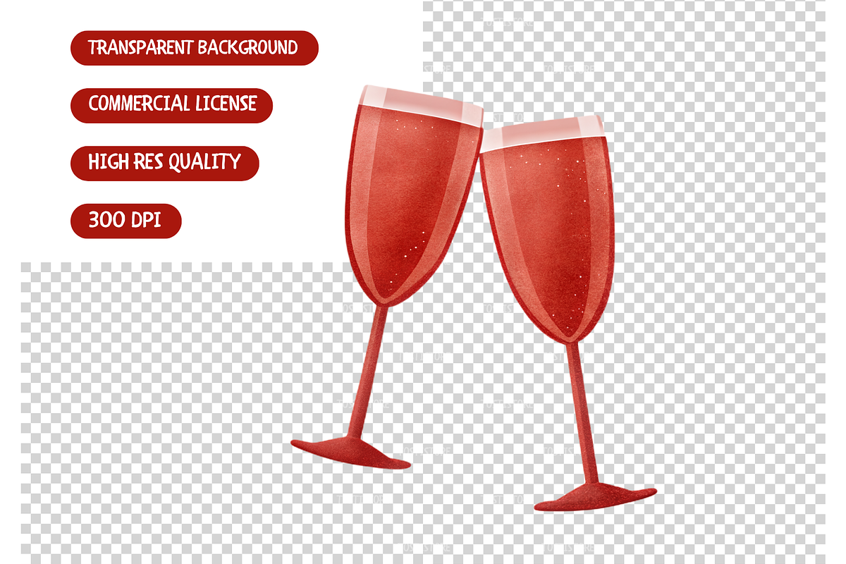 Valentines Day Watercolor Clipart Se, an Illustration by TatiMockup (Photo 5 of 5)