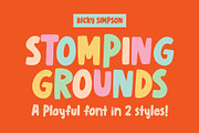 Stomping Grounds • Bubble Font, a Sans Serif Font by Becky Simpson (Thumbnail 1 of 21)