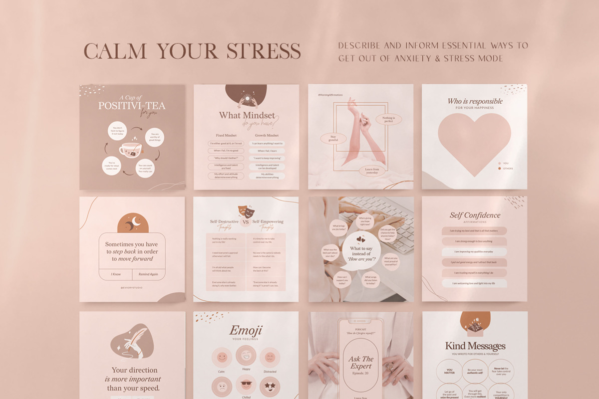 Wellness Instagram Creator CANVA PS, a Social Media Template by Eviory (Photo 26 of 48)