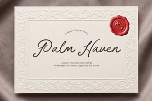 Palm Haven Elegant Handwritten, a Handwritten Font by AmorfaType