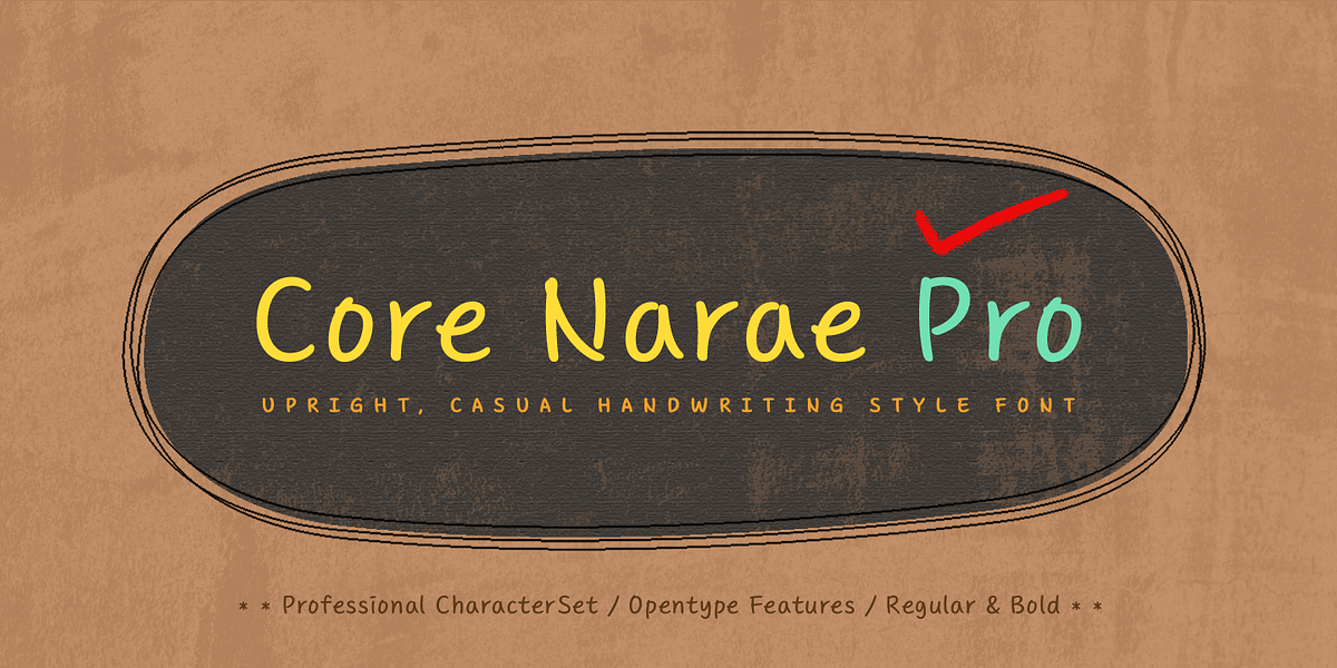 Core Narae Pro, a Handwritten Font by S-Core (Photo 1 of 5)