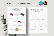 Line Sheet Template Canva, a Stationery Template by Pixelpick (Thumbnail 1 of 3)