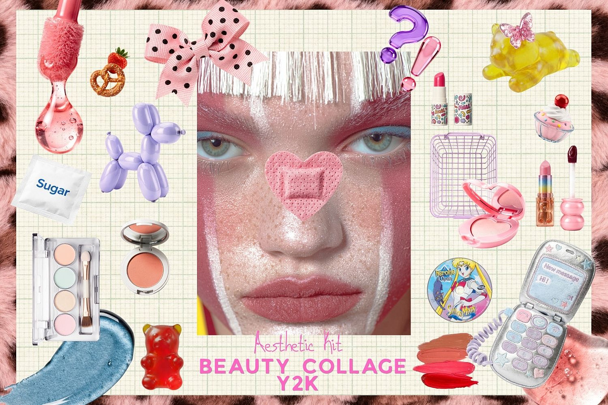 Y2K Beauty Collage Kit, an Object Graphic by Natali Batu (Photo 1 of 12)