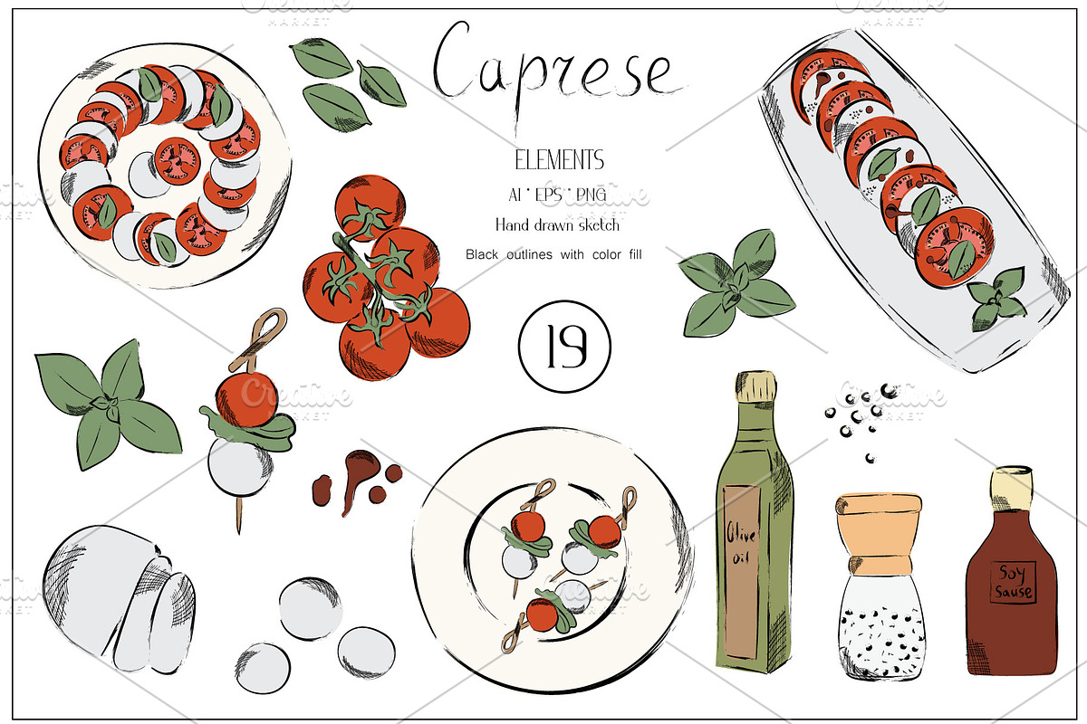 Italian Cuisine Vector Collection, a Graphic by MayaNavits (Photo 6 of 16)