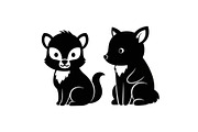 Cute Forest Animal Silhouette Bundle, an Illustration by Creativeshirt (Thumbnail 22 of 54)