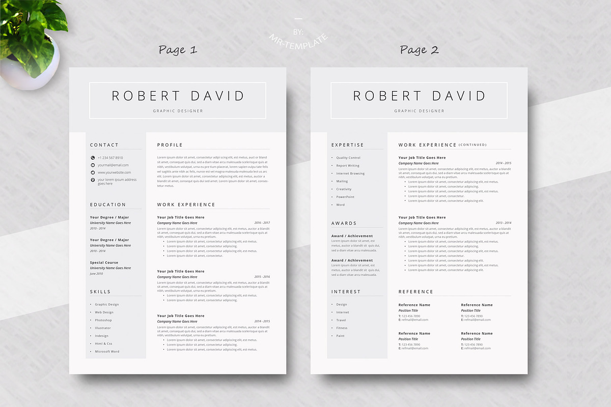 Resume/CV, a Resume Template by Mr-Template (Photo 2 of 6)