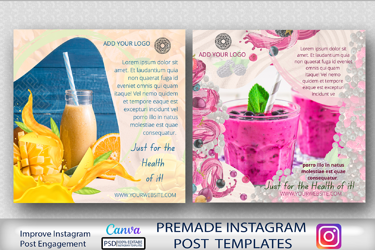 CANVA Templates Instagram Posts, a Social Media Template by Vibrant Design Shop (Photo 4 of 7)