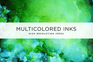 Colorful Alcohol Ink Textures, a Texture Graphic by Cassandra Cappello
