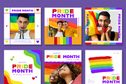 Pride Month Social Media Set, a Social Media Template by wavebreak (Thumbnail 2 of 2)