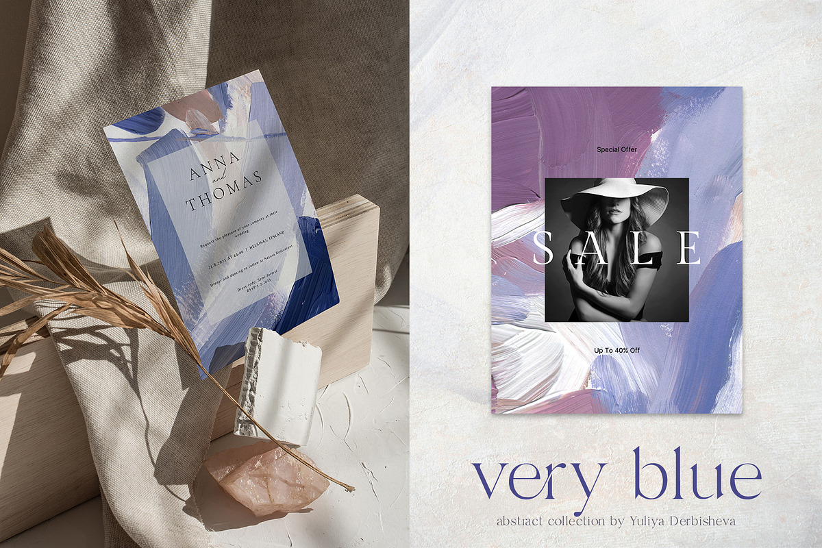 VERY PERI & BLUE abstract textures, a Texture Graphic by Yuliya Derbisheva (Photo 2 of 14)