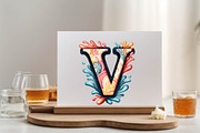 Watercolor Summer Alphabet Clipart, an Illustration by SVGArt (Thumbnail 3 of 9)
