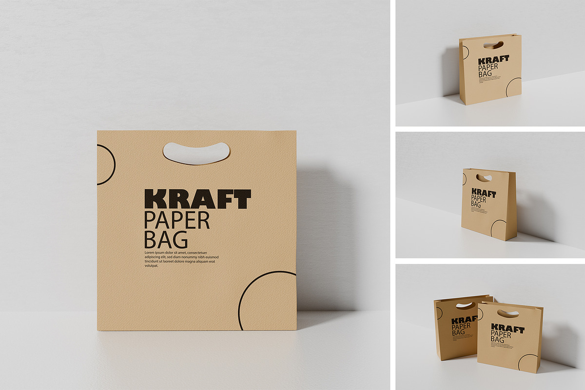 Kraft Paper Bag Mockup, a Packaging Mockup by Twins_studio926 (Photo 1 of 5)