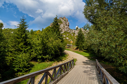 remains of an old fortress in tustan, a Nature Photo by Photostock