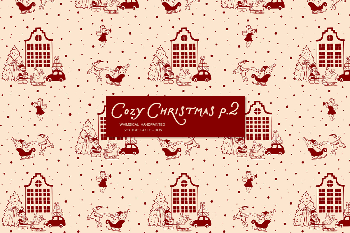 Whimsical Set Cozy Christmas p.2, a Seasonal Illustration by ViktoriyaD (Photo 25 of 25)
