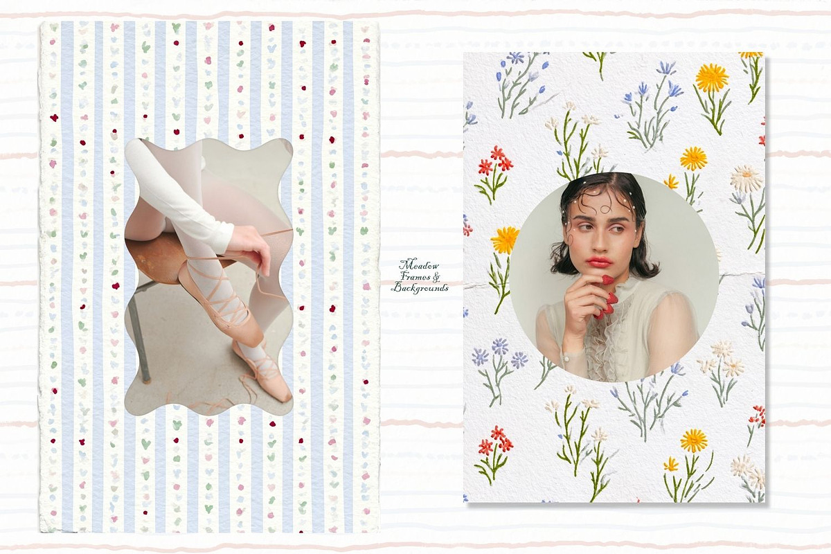 Meadow Frames & Backgrounds, an Object Graphic by Natali Batu (Photo 12 of 12)