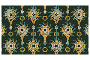 Geometric floral repeat, a Pattern Graphic by Creative Backgrounds