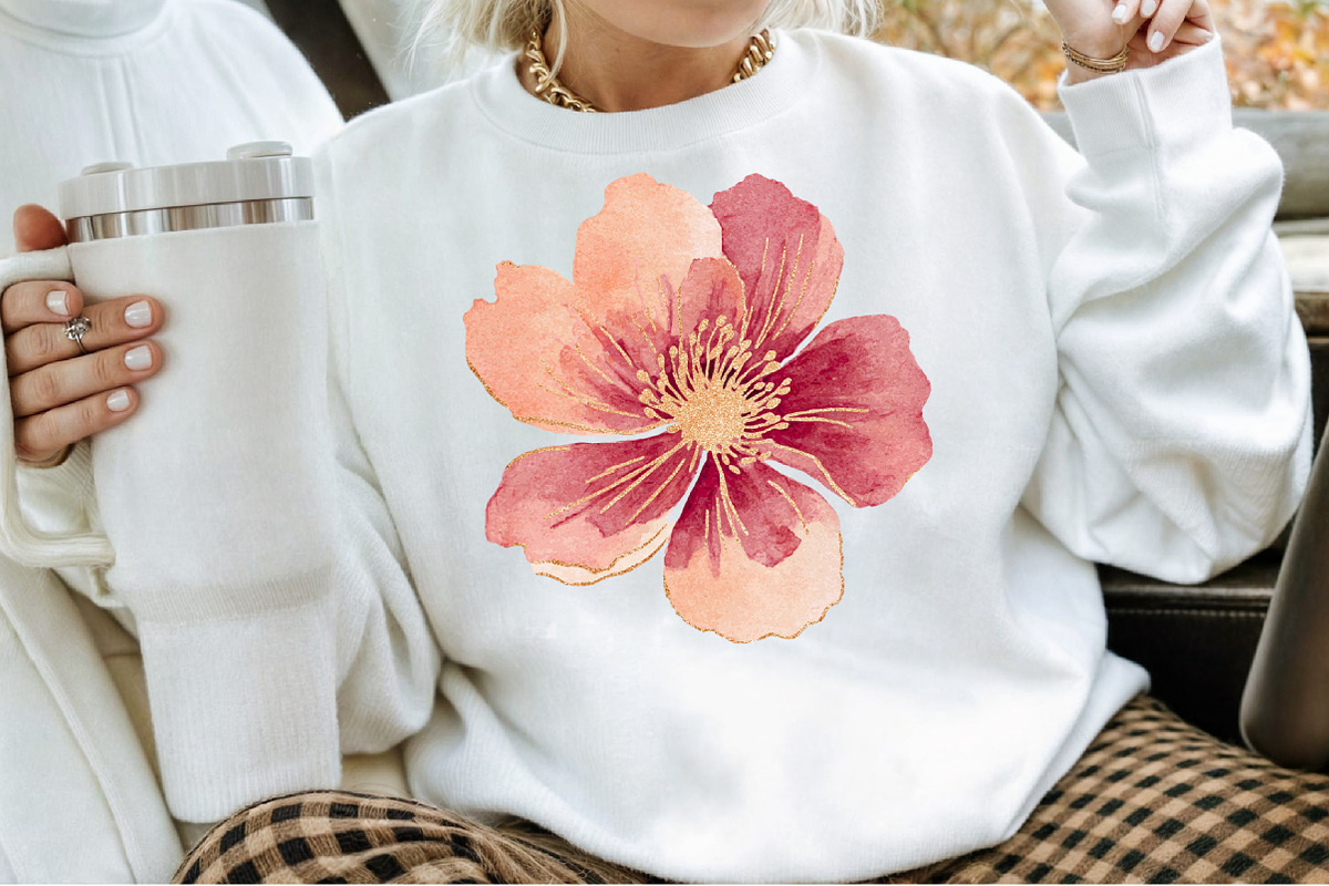Rose Gold Leaves Flowers Foil Elemen, an Illustration by Sublimation Artist (Photo 5 of 7)