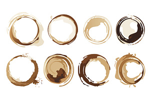 Coffee Ring Stains, a Food Illustration by alexdndz
