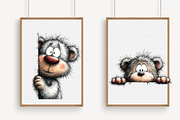 Funny Peeking Bear Clipart, an Illustration by Libby Wishes (Thumbnail 3 of 6)