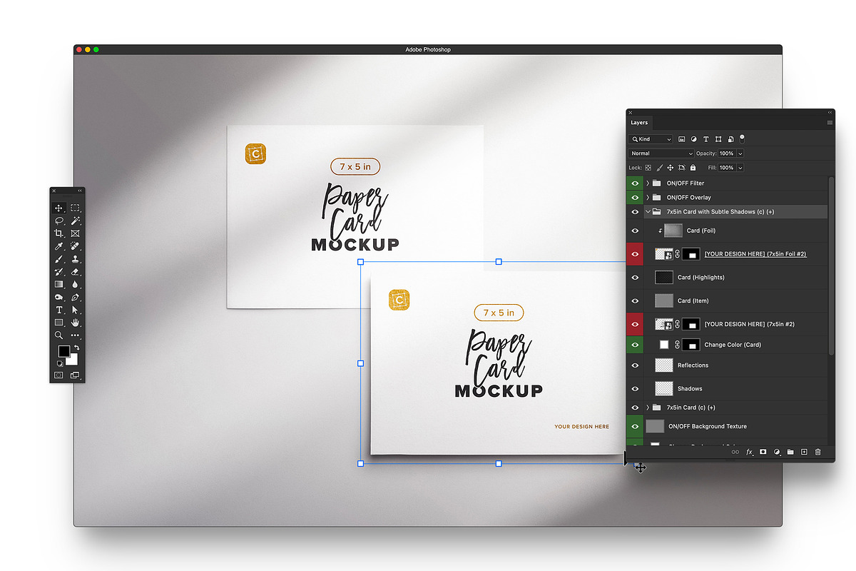 7x5in Paper Card Mockup Set, a Mockup by Custom Scene (Photo 7 of 10)