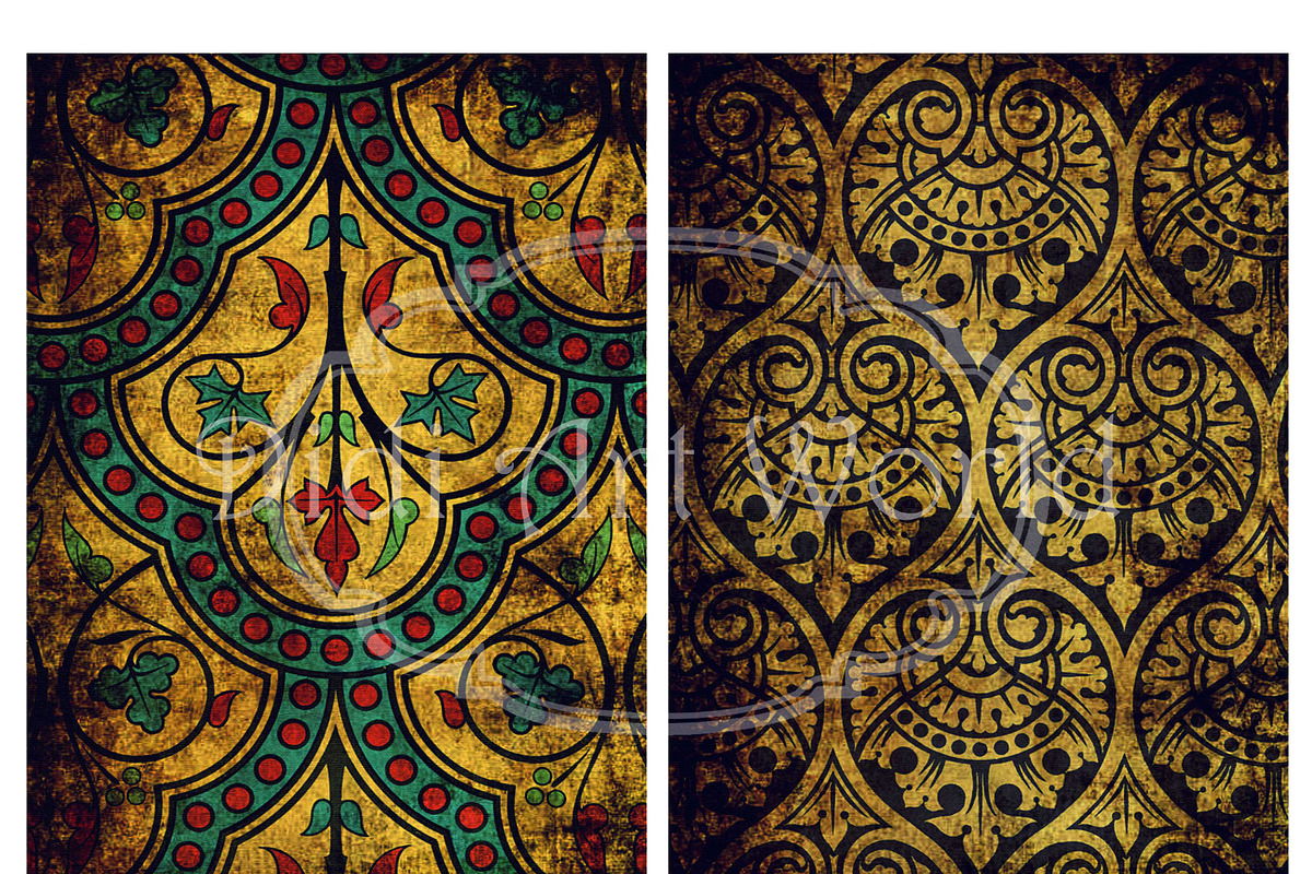10 Vintage floral digital patterns, a Pattern Graphic by DidiArtWorld (Photo 3 of 6)