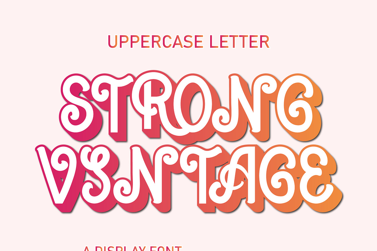 Strong Vintage | Serif Font Family, a Serif Font by MaxArt Foundry (Photo 5 of 9)