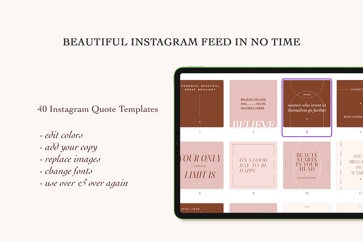 Pink Instagram Quotes, a Social Media Template by Kseniia_Design (Photo 3 of 8)