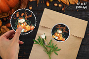 Fall Autumn Thank You Sticker Bundle, an Illustration by Actual Pixel (Thumbnail 4 of 22)