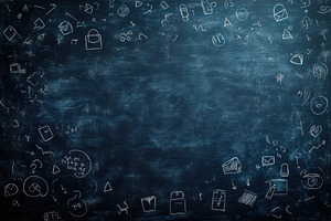 Dark Blue Chalkboard Background with, an Abstract Photo by Pixeness Studio