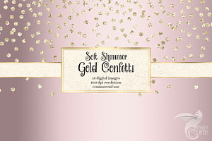 Soft Shimmer Gold Confetti Textures