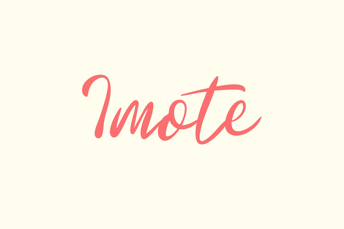 Imote Feminine Script Font, a Script Font by NTC Graphic (Photo 1 of 8)