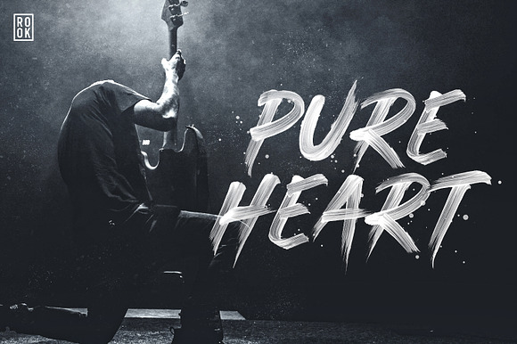 Pure Heart - OpenType SVG Brush Font preview 8