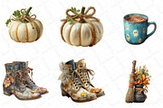 Watercolor Neutral Halloween Clipart, an Illustration by DreamPrint404 (Thumbnail 5 of 5)