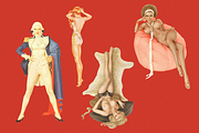 Varga Girls-Vinatge Illustrations, an Illustration by Lilithcollageart (Thumbnail 3 of 8)