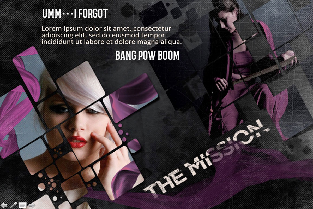 Grunge Dark Presentation Desdemona, a Presentation Template by the little wonder shop (Photo 8 of 15)
