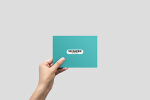 5x7 Paper In Hand Mockup