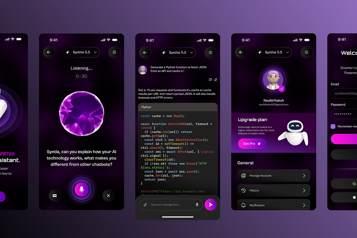 Synthia - AI Chat Bot Mobile App preview 4