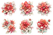 Whimsical spring flowers clipart, an Illustration by SinaCreation (Thumbnail 3 of 11)