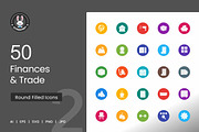 Finances & Trade Flat Round Icons, an Icon by IconBunny (Thumbnail 1 of 2)