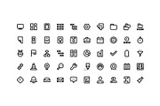 50 Productivity Micro Icons, an Outline Icon by Side Project (Thumbnail 2 of 5)