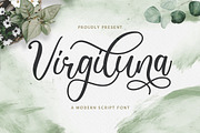 Virgiluna - Modern Calligraphy Font, a Script Font by StringLabs