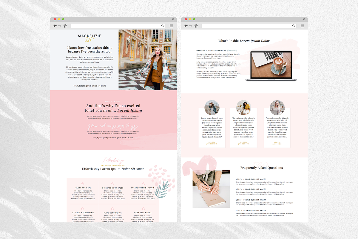 Business Website & Sales Page Bundle, a Landing Page Template by Sugar Studios (Photo 9 of 11)
