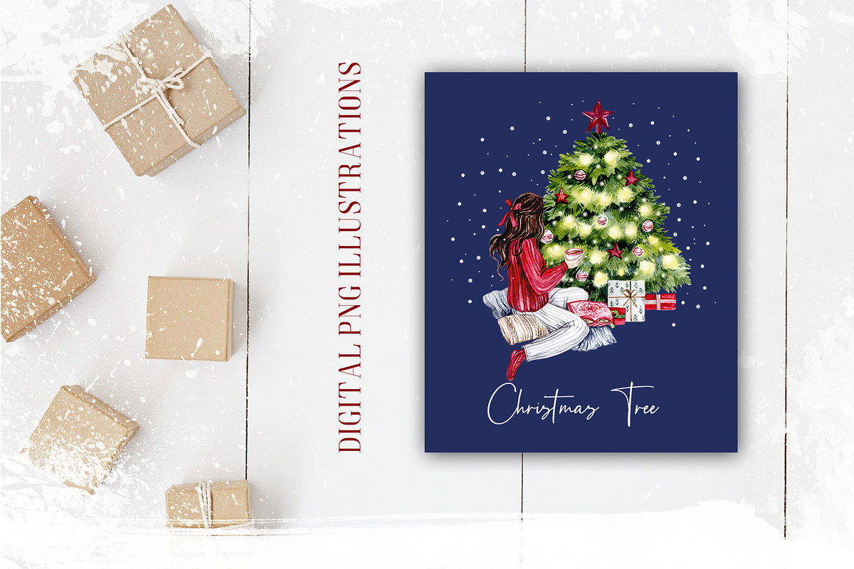 Watercolor Christmas Aesthetics, a Decorative Illustration by S_ARTLOVE (Photo 8 of 11)