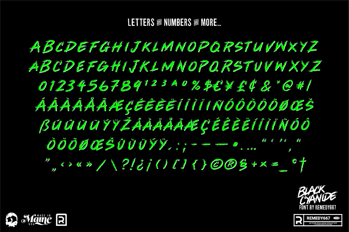 Black Cyanide, a Font by Remedy667 (Photo 10 of 10)