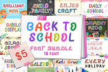 Back To School Font Bundle