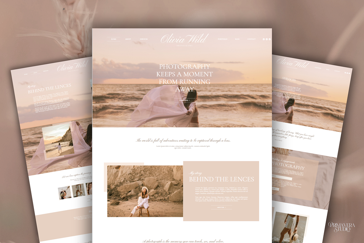 Wix Photography Website Template, a Wix Template by Primavera Studio Design (Photo 3 of 9)