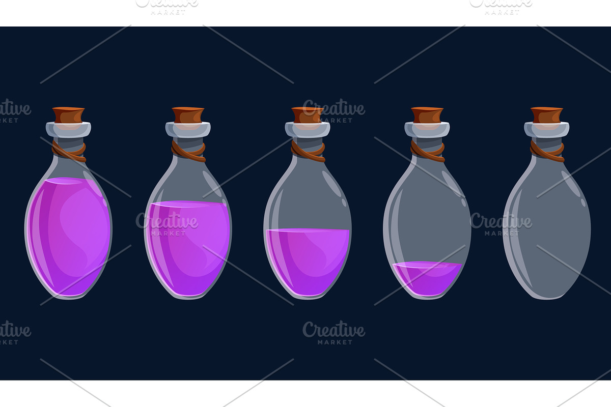 Elixir bottle game design. Arcade, an Illustration by Valerie Bodnar