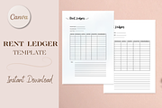 Rent Ledger Canva Template, a Templates & Theme by SassyCorners (Thumbnail 1 of 5)