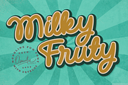 Milky Fruty, a Script Font by Omotu Studio (Thumbnail 1 of 11)