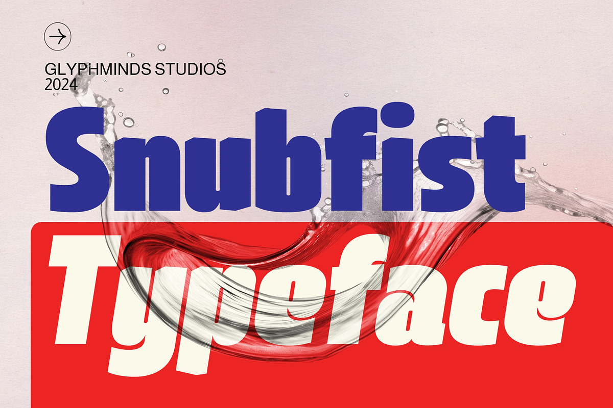 Snubfist Display Typeface, a Sans Serif Font by Glyphminds Studios (Photo 1 of 11)